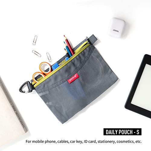 image for pack all 3 Pcs Water-resistant Material Zipper Pouch Set, Mesh Zipper 