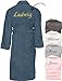 KDO MAGIC - Bademantel personalisiert herren - Gestickter Vorname - 100% Baumwolle - Geschenkidee für den Vatertag, Weihnachten (L, Blau) KDO MAGIC günstig Kaufen-KDO MAGIC - Bademantel personalisiert herren - Gestickter Vorname - 100% Baumwolle - Geschenkidee für den Vatertag, Weihnachten (L, Blau)