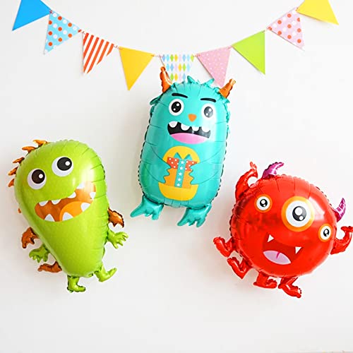 Mascare 5Pcs Cute Space Monster Aluminum Foil Balloons Alien Monster Bash Party Balloons For Kids Birthday Party Decorations Supplies #TOP4