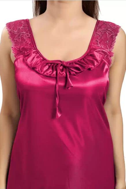 PINKHUB Women's Satin Short Babydoll Nighty - Image 5