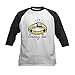 CafePress Monopoly Luxury Tax Kids Baseball Tee Kids Cotton Baseball Jersey, 3/4 Raglan Sleeve Shirt Black/White