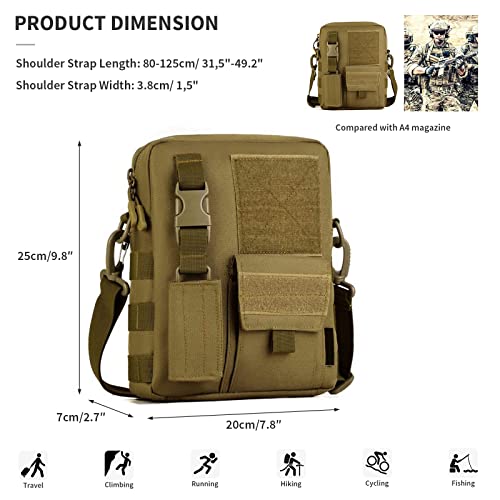 Sac Bandoulière Tactique Militaire En Toile Oxford 600D - Imperméable, Multipoches, 6L - Pour Cyclisme, Voyage