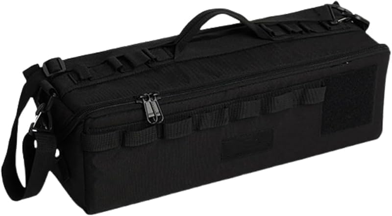 キャンプバッグ ブラック 防災・アウトドア全対応 工具雑貨収納最適 ショルダー式 防水・耐摩耗素材 軽量設計 山登り・森林活動・旅行