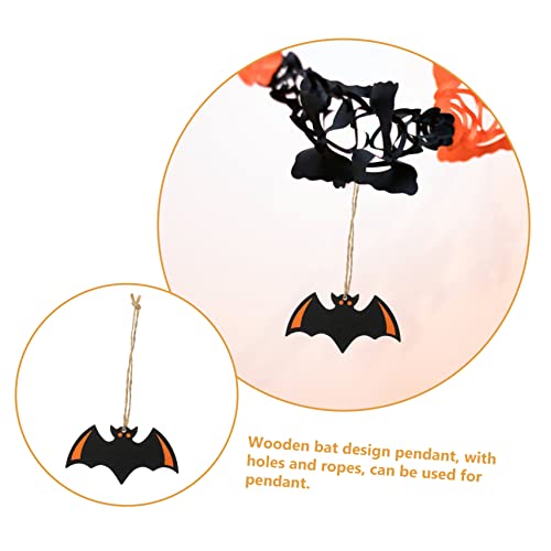 Murciélagos de madera estilo antiguo Cabilock con silueta de vampiro para colgar 5