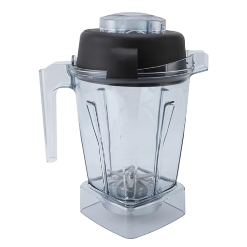 Recipiente para Licuadora con Hoja de Acero Inoxidable, Jarra para Licuadora de Goma ABS de 48 Oz con Alto Rendimiento de Sellado para Frappes Helados, Sopas Calientes y Postres