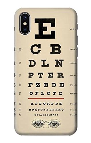 R2502 Eye Exam Chart Decorative Decoupage Poster Case Cover for iPhone X