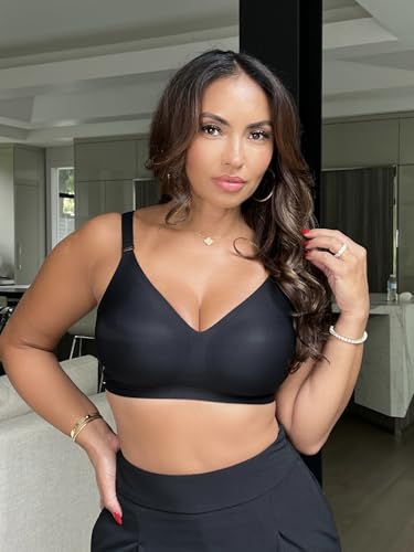 Push Up Seamless Bras for Women No Underwire Support and Lift V Neck Wireless Full Coverage Bralettes Everyday Bras3
