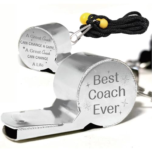 CREATCABIN Fischietti Fischietto Emergenza Fischietto Scacciacani con Cordino Suono Forte e Nitido Fischietto in Acciaio Inossidabile per Allenatori Arbitri Insegnante di Formazione Un Buono può