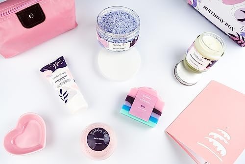 Birthday Pamper Gifts for Women Her, Unique Birthday Hampers for Women Happy Birthday Self Care Gifts Box for Her, Female Birthday Presents Birthday Basket Gifts Ideas for Women Best Friend, Sister