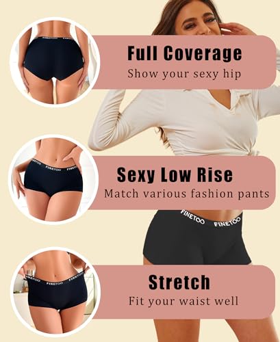 Image of Cotton Boyshort Underwear for Women Boxer Briefs Ladies BoyShorts Panties