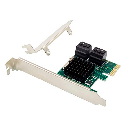 Contrôleur PCI-E SATA 3 puce ASM1061 adaptateur d'extension 4 ports 6G pour SSD haute vitesse