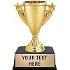 Crown Awards Gold Cup Trophy, 5 1/4 Gold Starburst Recognition Trophy with Custom Engraving Prime