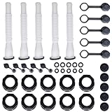 collier gas coeur nacre 5set avec accessoires complets: Ces 5 kit comprennent 5 buses de flexion flexibles, chacune équipée de bouchons de cols à vis, de rondelles d'étanchéité, etc..Parfait pour remplacer les becs anciens ou usés, cet ensemble garantit une durabilité et une efficacité à long terme.