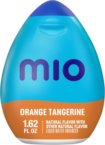 Image of mio Orange Tangerine Flavored with other natural flavor Liquid Water Enhancer, 1.62 fl oz Bottle (Pack of 12)