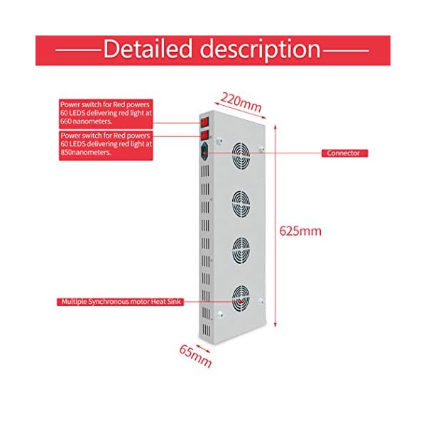 SGROW-Red-Light-Therapy-600W-Red-Therapy-Light-Most-Powerful-Combo-Red-660nm-850nm-Near-Infrared-Therapy-Lamp-Low-EMF-for-Pain-Relief-Skin-Health SGROW Red Light Therapy Devices for Body 600W 660nm and 850nm Near Infrared Lamp 120LEDs for Skin Care and Pain Relief