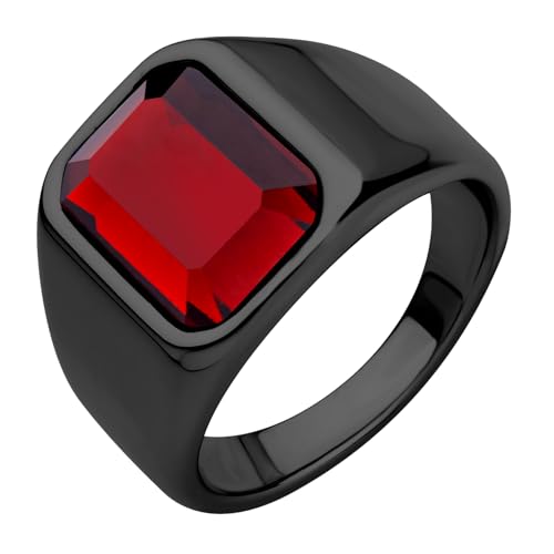 Chevalière homme acier onyx noir, cadeau idéal pour homme élégant