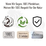 EUVIA Soft 100% Naturpferdehaar Polsterbürste mit Holzgriff, Premium Rosshaarbürste zur StaubNaturborsten Fusselbürste zur Reinigung von Filzhut/Cowboyhut/Schuhen/Kleidung/Polstermöbeln/Hut/Bank