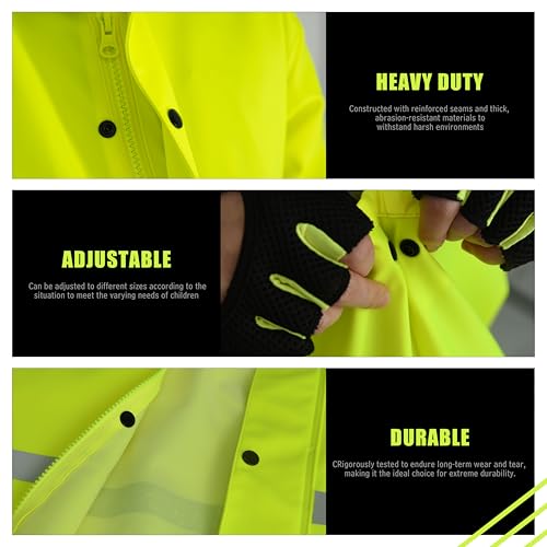 Junior Rain Suit for Boys&Girls Waterproof,Windproof,Stretchable Jacket&Pants Reflective 1-14Y3