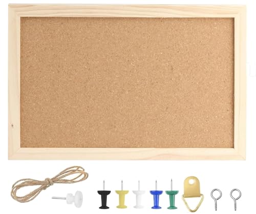 Pinnwand Kork 30x20, Pinwand Korktafel, Pinwand Korktafel mit Holzrahmen, Cork Boards für Küche, Büro, Schule, Schlafzimmer Pinnwand Kork 30x20, Pinwand Korktafel, Pinwand Korktafel mit Holzrahmen, Cork Boards für Küche, Büro, Schule, Schlafzimmer