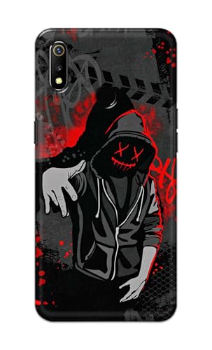 Image of Printed Hard Back Cover for Realme 3 | Realme 3i Back Cover (Hoodie Rapper) -190724(EA)