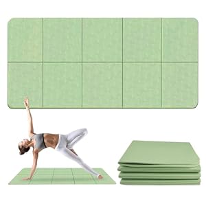 Tapis De Yoga Antidérapant Pliable Épais,183*61*0.4cm Portable Léger Tapis De Gym Pilates,Tapis De Yoga Pliable,Tapis Yoga Antidérapant Et Epais Pour Voyages(Ne convient Pas Aux Exercices Intenses)