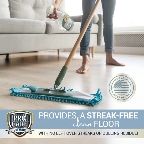 Image of ProCare Citrus Floor Cleaner (Made in USA) | Streak Free Cleaner for Tile, Stone, Laminate, Vinyl & Natural Wood Floor Cleaner for Mopping, Floor Cleaning Solution with Citrus Aroma -32oz Spray Bottle
