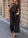 SHEWIN Womens Spring Fashion 2026 Matching Sets Women Clothing Two Piece Summer Outfits Sweat Set Casual Plus Size Tops With Pants Beach Vacation Clothes Black XX-Large