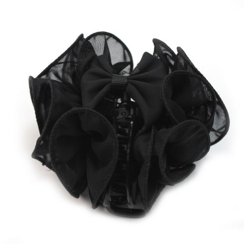 Refaxi Beautiful Korean Chiffon Rose Bow Hair Claw Clip Gorgeous Hair Accessory New