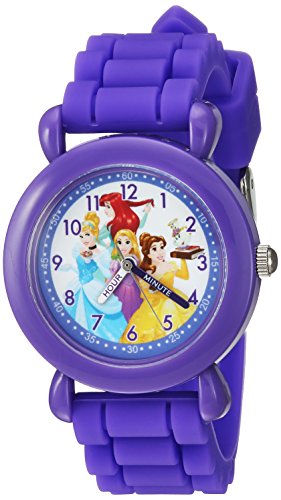 DISNEY Princess Watch for Girls – Kids Princess Watch with Plastic Case & Purple Silicone Strap – Perfect Toddler Watches for Girls Age 4-7 – Fun & Stylish Toys Kids