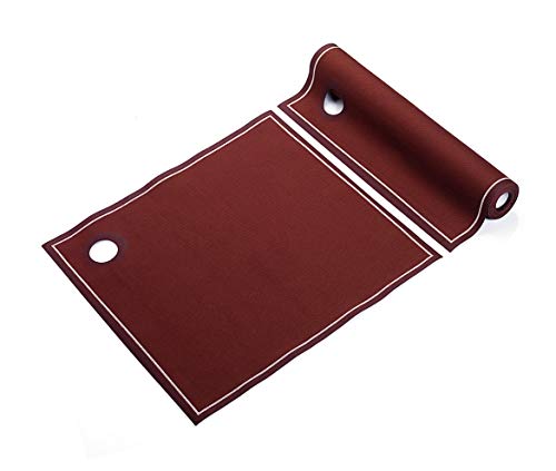 ROLL DRAP – Rollo de 12 litos para cubiteras | 100% Algodón | Reutilizables | 40 x 40 cm | Color Burdeos | Formato Rollo, en Unidades Precortadas