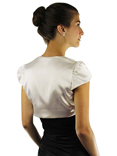 Luxury Divas Short Sleeve Satin Bolero Shrug Jacket3