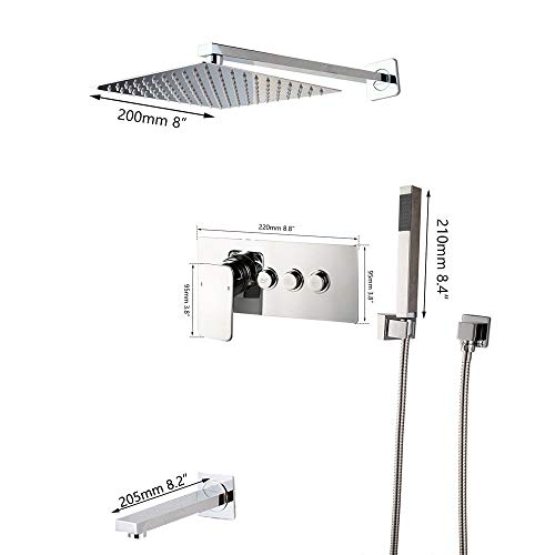 Mitigeur de douche à LED anti-brûlure avec robinets de baignoire précis - 3