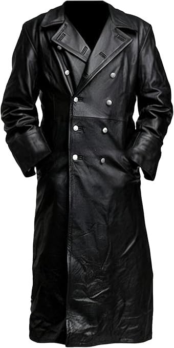 Amazon.com: Leder Fashions Men Genuine Leather Trench Coat