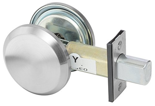 Yale D242 X626X 200 Series Deadbolt, Blank Plate x Thumbturn, 2 3 4 Backset, 626 Satin Chrome Finish