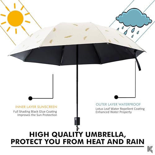Image of Kraptick Printed Travel Umbrella for Rain, UV, Wind Proof, Water-Proof Umbrella for Men /Women /Boys /Girls /Kids (UMBR-02)