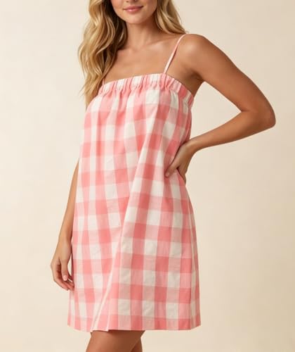 Image of Women Boho Floral Mini Cami Dress Spaghetti Strap Flowy Sling Dress Graphic Backless Summer Holiday Sundress