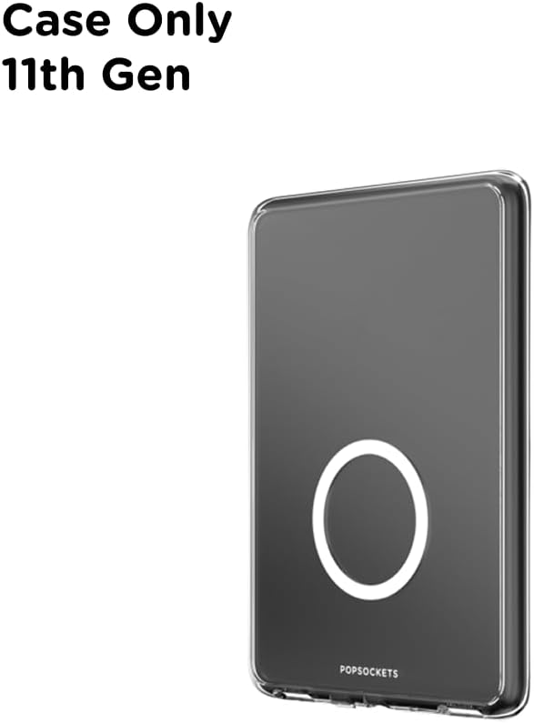 PopSockets Kindle Paperwhite 2021 Case (11th Gen, 6.8”) & Signature Edition – Slim Protective Cover with Built-in MagSafe-Compatible Ring for MagSafe PopGrip, E-Reader Accessory - Clear