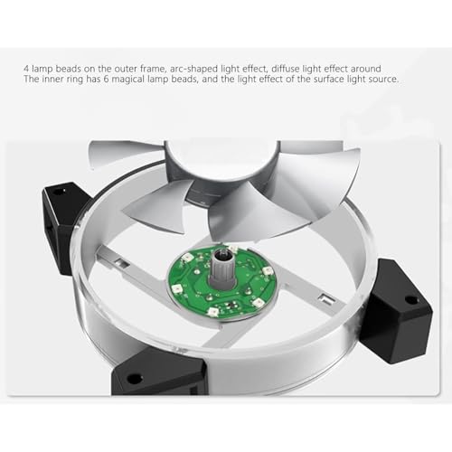 Image of SANCY 120mm RGB Air Cooler Fan for PC Cabinet, Low Noise 4-Pin Computer Case Cooling Fan, High Airflow RGB LED Cabinet Cooler for Gaming Desktop Computer Case & CPU Cooling - Black