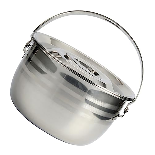 Mobestech 1Pc High Capacity Non Stick Camping Stew Pot Household Soup Pot for Outdoor Cooking Lightweight Easy to Clean Thickened Design