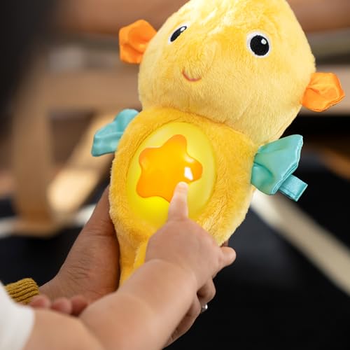 Image of Baby Einstein Sea Dreams Seahorse Plush Soother Toy, with Music and Lights, Ages 0 Months and Up, Yellow