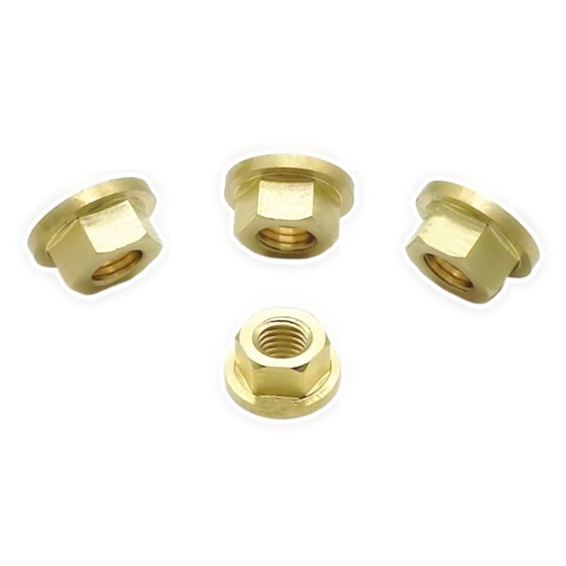 Brass Hex Flange Nuts Non-Serrated Lock Nuts M4 M5 M6 M8 M10 M12 (20,M12 x 1.5)