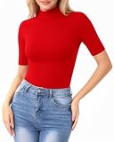 Ginger Hirano from Phineas and Ferb Costume Guide 4 Red Mock Turtleneck with 3/4 Sleeves