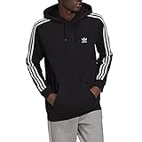 Ajuste regular adidas 3-Stripes Hoody Sweatshirt, Negro, 2XL Mens