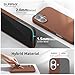 SURPHY Case for iPhone 17 Case (6.3 inch 2025), Compatible with MagSafe, Faux Leather 17 Phone Cases Whit Soft Microfiber Lining, Brown