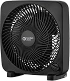 Comfort Zone 9-inch Portable Box Fan – Compact Desktop Cooling Fan with 3-Speeds, Quiet Operation, Built-in Carry Handle & Safety Grill – ETL Listed for Home, Office, or Dorm – Black