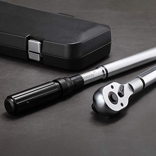 RAMTOOLS 3/4-inch Drive Click Torque Wrench Dual-Direction Adjustable Torque Wrench Set with Buckle with Screwdriver (100-600ft.lb / 135-815Nm)
