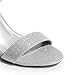 DREAM PAIRS Heels for Women Chunky Block Heel Open Toe Ankle Strap 3.5 Inch Heeled Sandals for Party Date Wedding,Size 8.5,Silver,DWUMHS2534