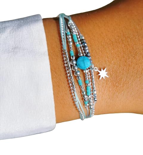 bracelet multi rangs • bracelet argent massif 925