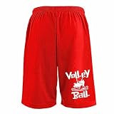 [アートワークスコウベ] バレーボール ハーフパンツ ドライ 練習着 バレーボールカートゥーン 七転び八起き ユニセックス S レッド