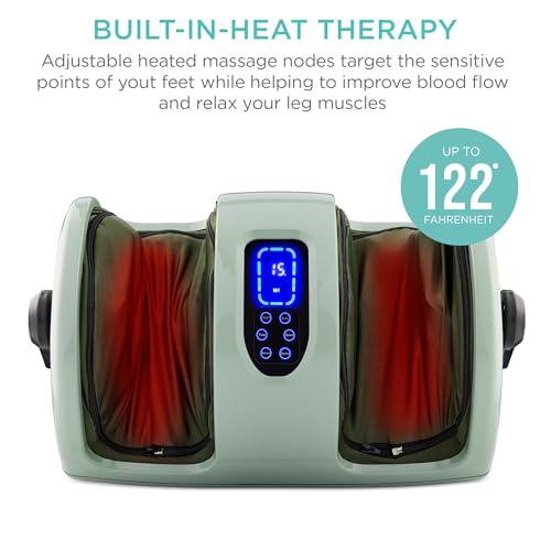 Image of Best Choice Products Heated Shiatsu Foot Massager for Pain Relief, Plantar Fasciitis, Neuropathy, Blood Circulation w /Compact Design - Sage